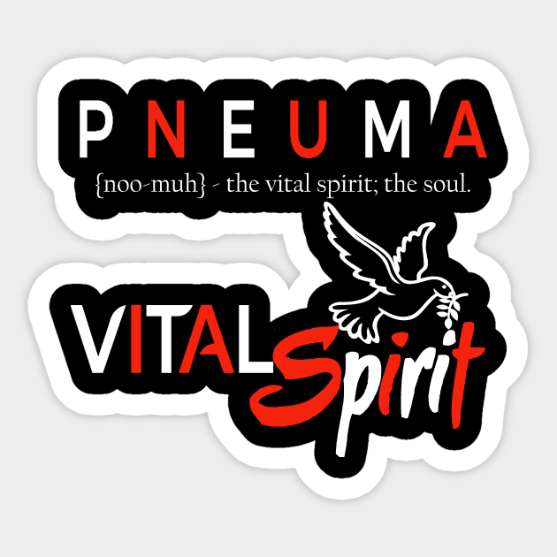 Pneuma - Vital Spirit (Breath of Life) Christian Tee Sticker by JustToranado